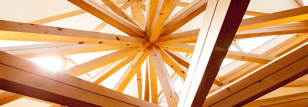 Jericho Support Centre wooden ceiling beams