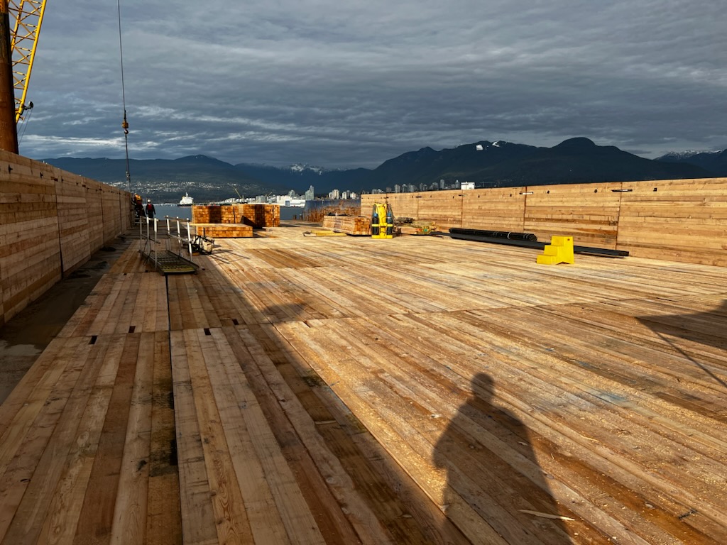 Barge Deck made of Pacific HemFir